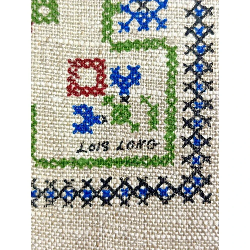 Vintage Kay Dee 100% Pure Linen Tea‎ Towel MCM Design by Lois Long 17 x30 NEW
